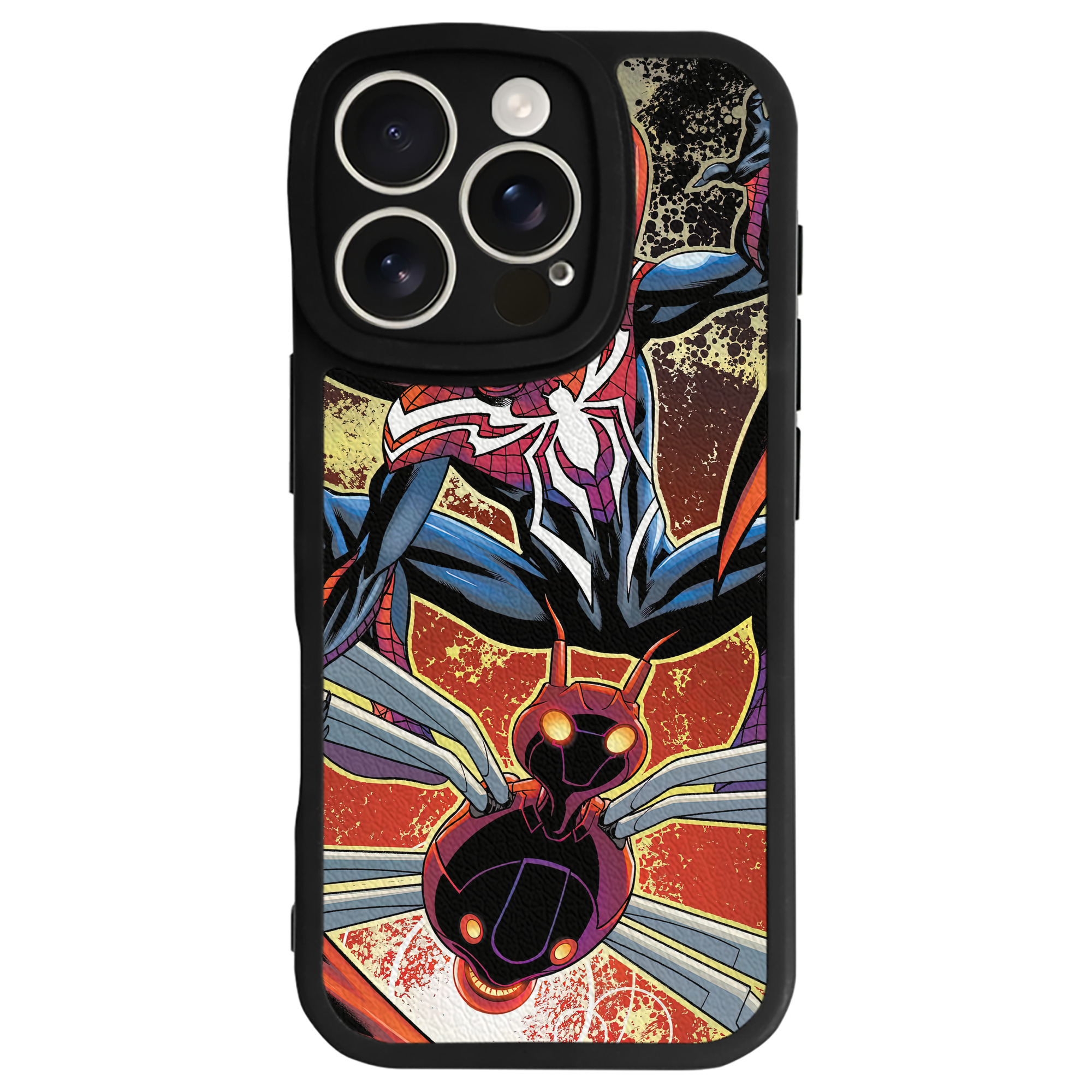 （画像用） Spider Man スパイダーマン 【iPhone 16シリーズ対応】シリコンスマホケース（レザー調） 材質：シリコン